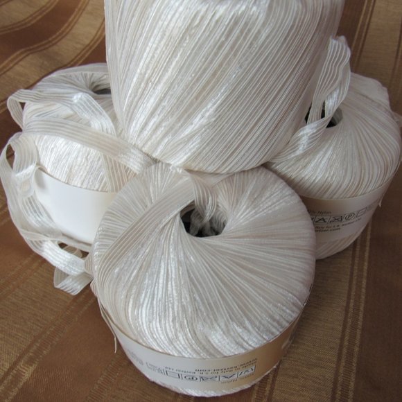4 Skeins of SRK Sari Ribbon Yarn # 606, 104 yds ea, 50g each; - Picture 1 of 4